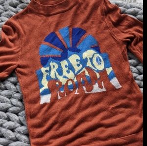 Free People Free To Roam Terracotta Sweater Sz XS